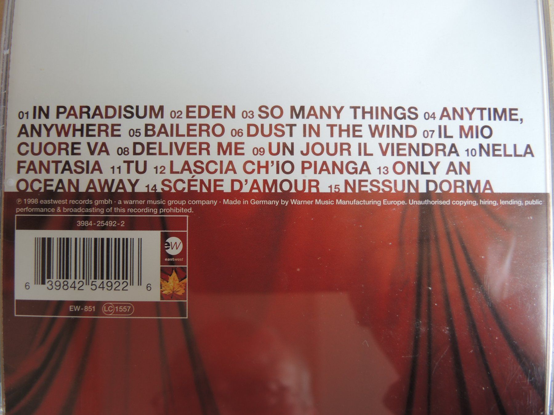 CD: Sarah Brightman - Eden - CD – Usato da Rorschach venduto da maeck8 3
