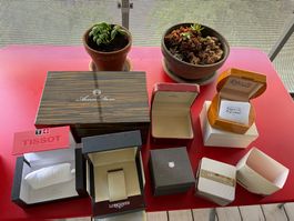 Lot von Uhrenboxen (Omega, Longines, TAG Heuer, Armin Strom)