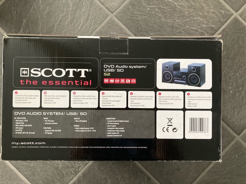 Audio Scott, CD/DVD-Audiosystem, USB, SD, Scart... NEU+OVP (Neu und ...