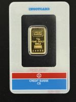 Goldbarren 1g Credit Suisse