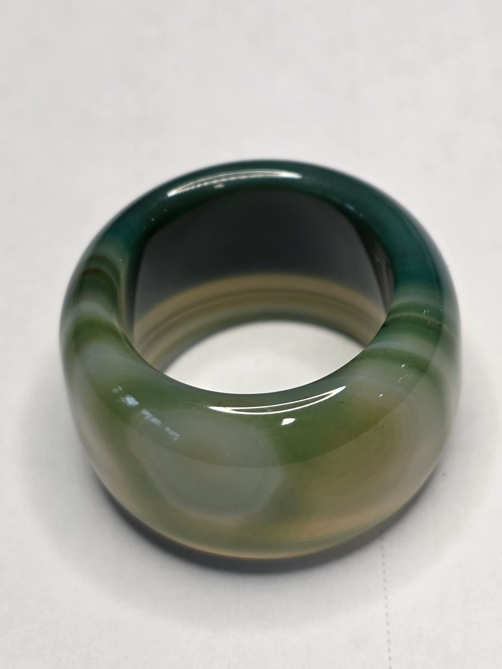 Ringe: Grüner Jadeachat Fullstone Ring – Neu (gemäss Beschreibung) aus Zürich von benedikt12 1