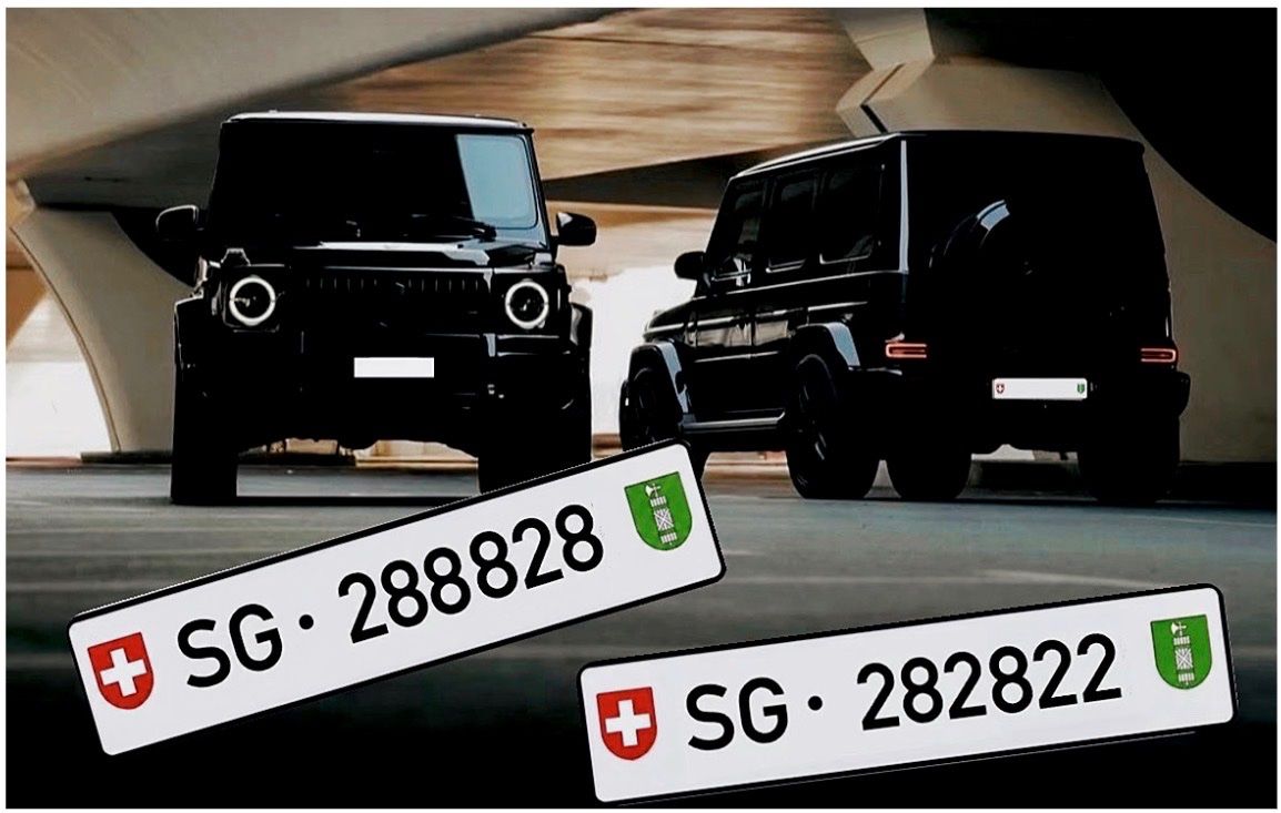 Insegne: 2x Kontrollschilder SG Partnerlook – Nuovo e nell'imballaggio originale da Gossau SG venduto da 7R360