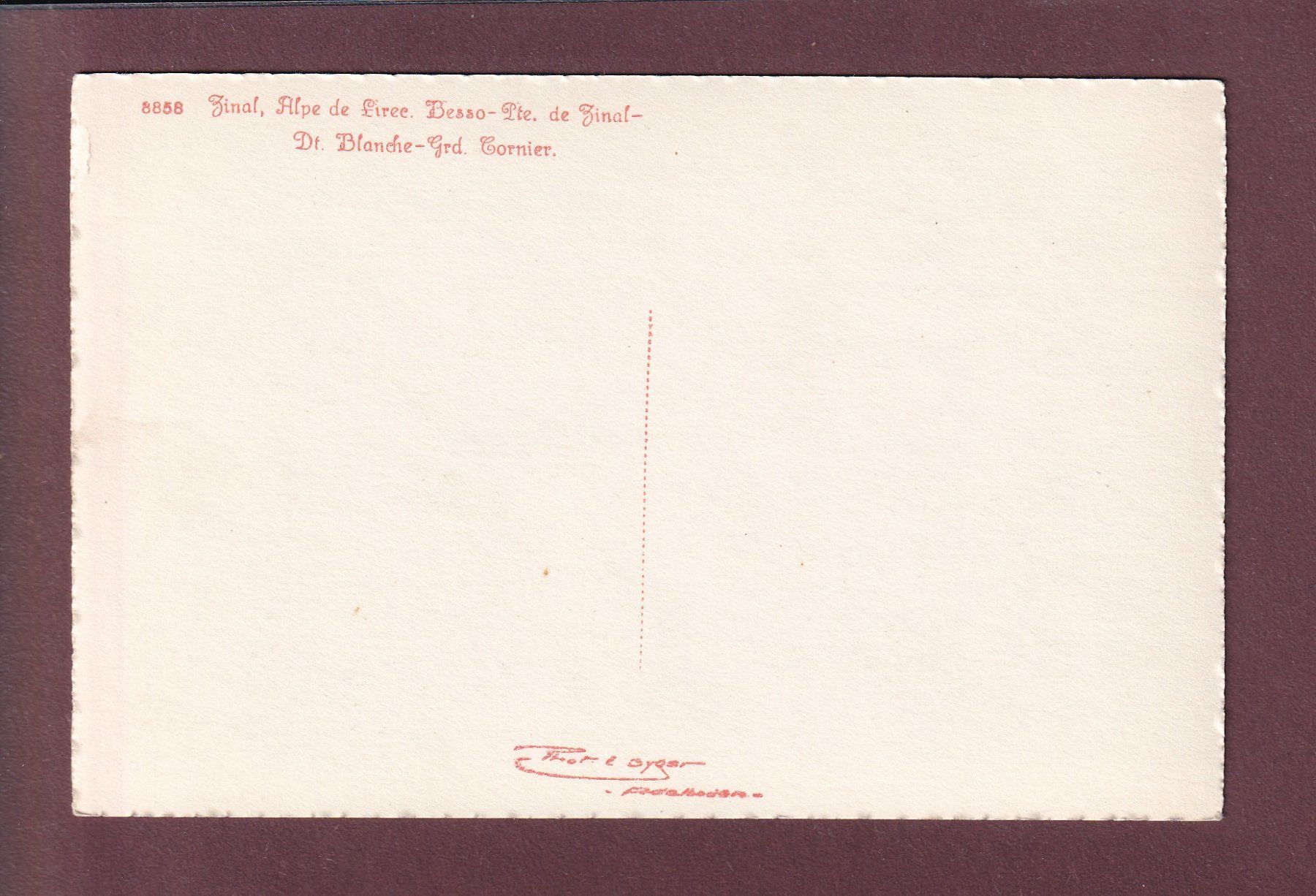 Cartoline postali: ZINAL - Alpe de Liree - E. Gyger – Usato da Pully venduto da nicecards 1