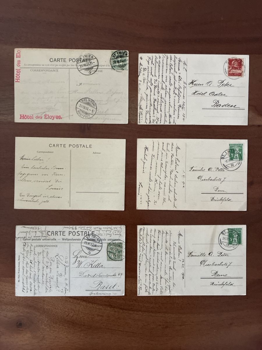 Cartoline postali: 11 Ansichtskarten Schweiz von St. Imier BE – Usato da Oftringen venduto da Cla.vD.74 1