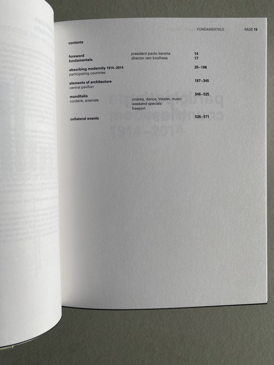 Bücher: Fundamentals Catalogue - Architecture Exhibition Venezia – Gebraucht aus Zürich von lesgarcons 1
