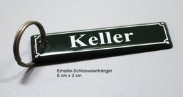 Emaille-Schlüsselanhänger Keller - neu