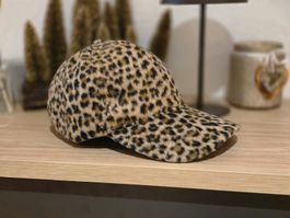 Baseball Cap Leopardenmuster Plüsch verstellbar neu🖤