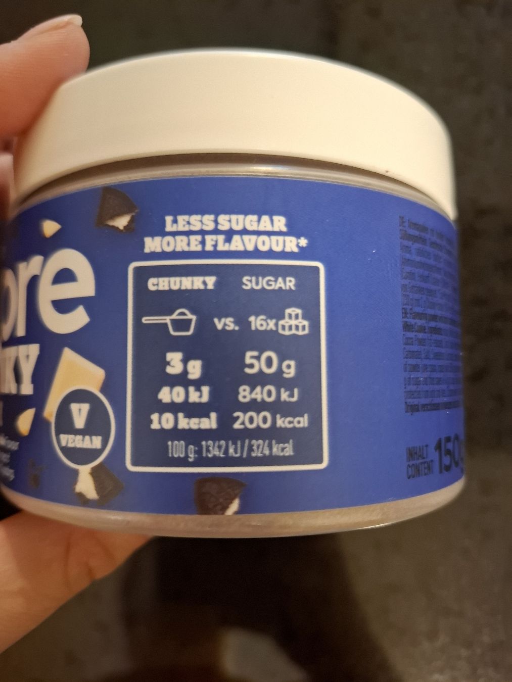 More Nutrition Cibi & Specialità: More Chunky Flavour Black & White Cookie 150g  – Usato da Birsfelden venduto da _ramona_luethi_ 2