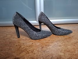 Marco Tozzi Glitzer Pumps, Gr. 38, neuwertig, elegant ✨