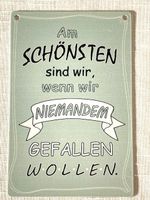 Deko-Blechschild mit keckem Spruch