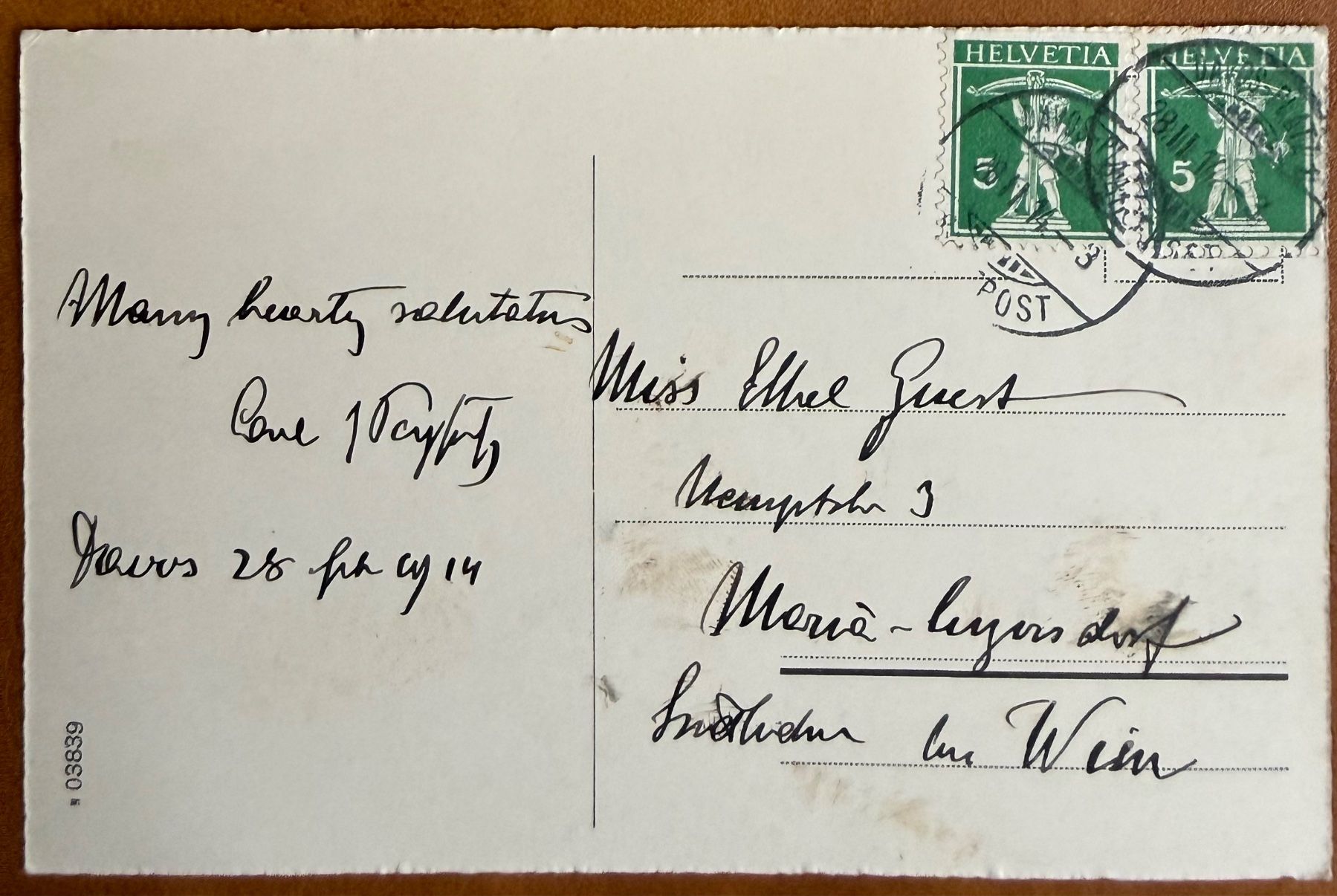 Cartoline postali: Davos - Davosersee 1914 – Usato da Lutry venduto da Ediego 1