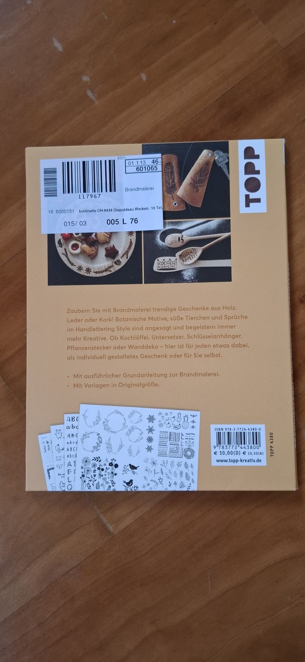 Bücher: Das grosse Buch der Brandmalerei + Vorlagen – Neu (gemäss Beschreibung) aus Wuppenau von Jaqueline 2