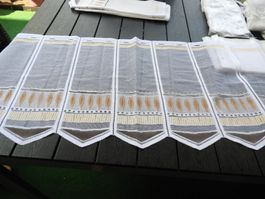 VORHANG, 102 CM LANG, BRAUN,BEIGE,WEISS  NEU, WAR ZU VIEL