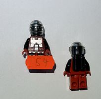 2 Stück Lego Minifiguren Astronaut  Space Police 2, ice