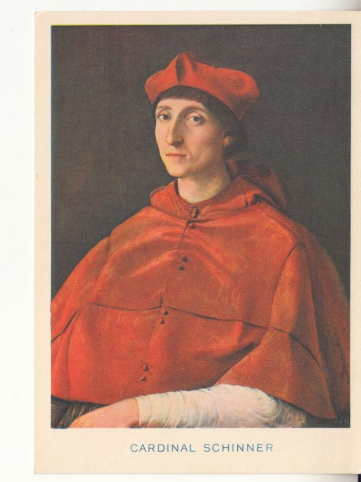 Cartoline postali: Wallis, Cardinal Schinner – Usato da Bürglen TG venduto da StampGraf