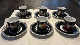 Rolf Knie Espresso-Tassen, 6er-Set, limierte Auflage,wie Neu