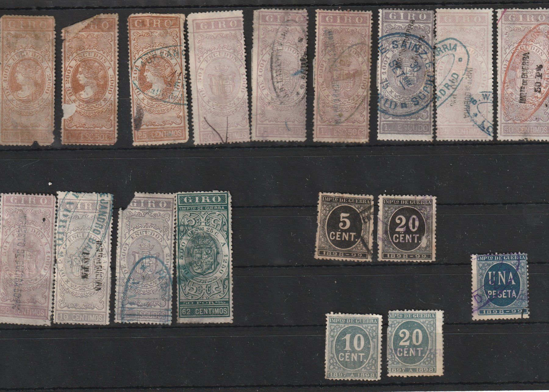 Alle Briefmarken: 1898/99 Espagne, Anciens timbres – Gebraucht aus Carouge GE von Crystal_Energy