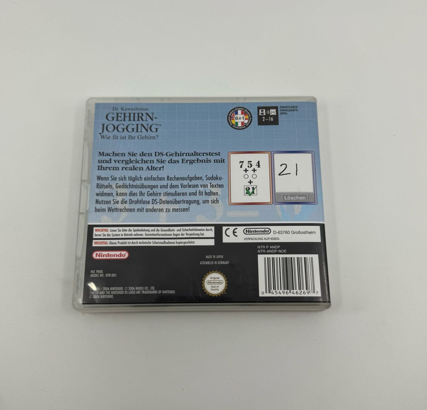 Giochi: Gehirn-Jogging (Nintendo DS) – Usato da Herisau venduto da Seyashop1 2