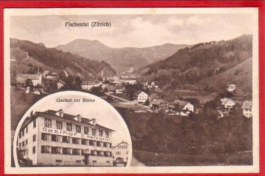 Cartoline postali: FISCHENTHAL, GASTHAUS ZUR BLUME – Usato da Grüningen venduto da Kartensammler