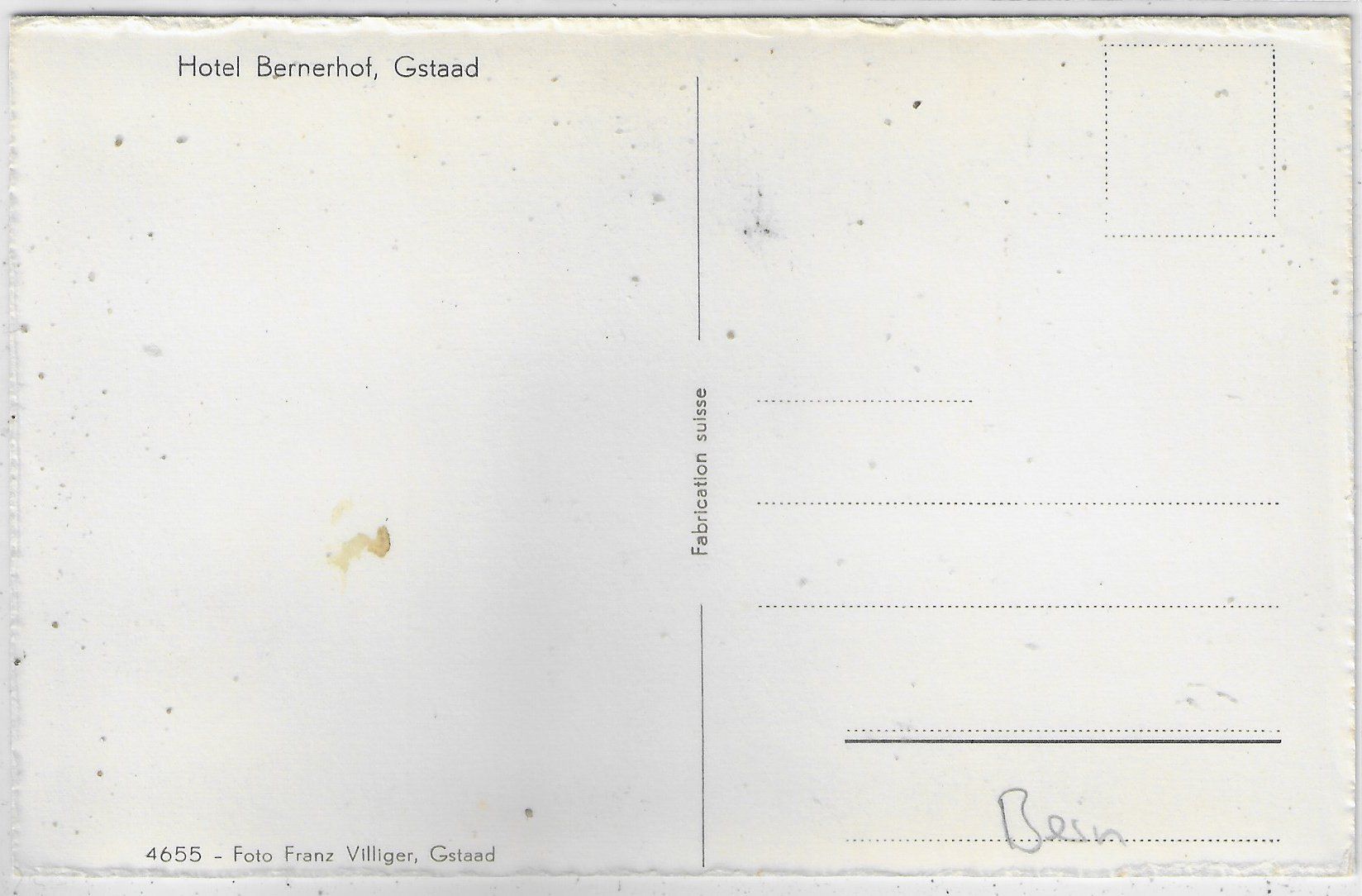 Cartoline postali: Hotel Bernerhof - Gstaad – Usato da Ettingen venduto da Kartenplanet 1