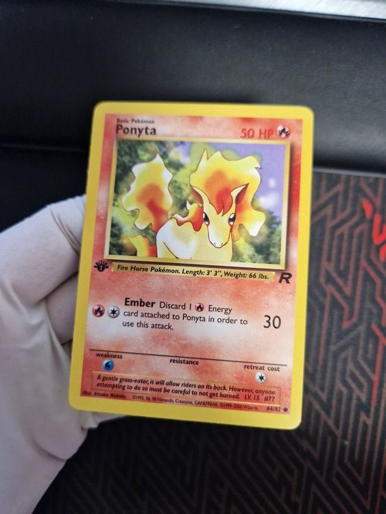 Pokemon 1st Edition Ponyta 64/82 Team Rocket