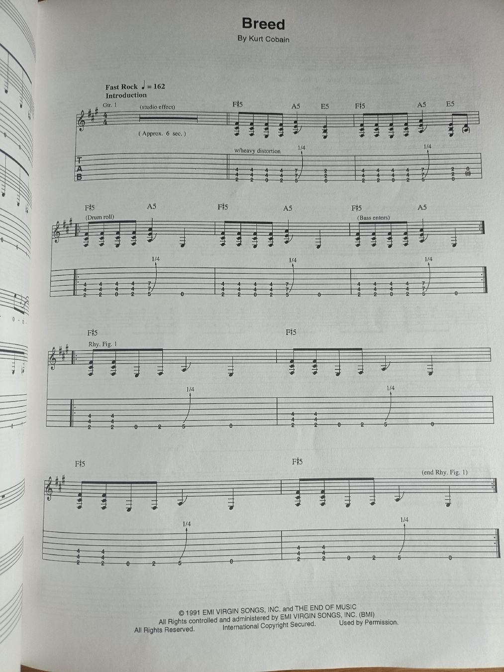 Libri: Nirvana Nevermind Gitarren Notenbuch gute Zustand – Usato da Sargans venduto da Polifemo58 3