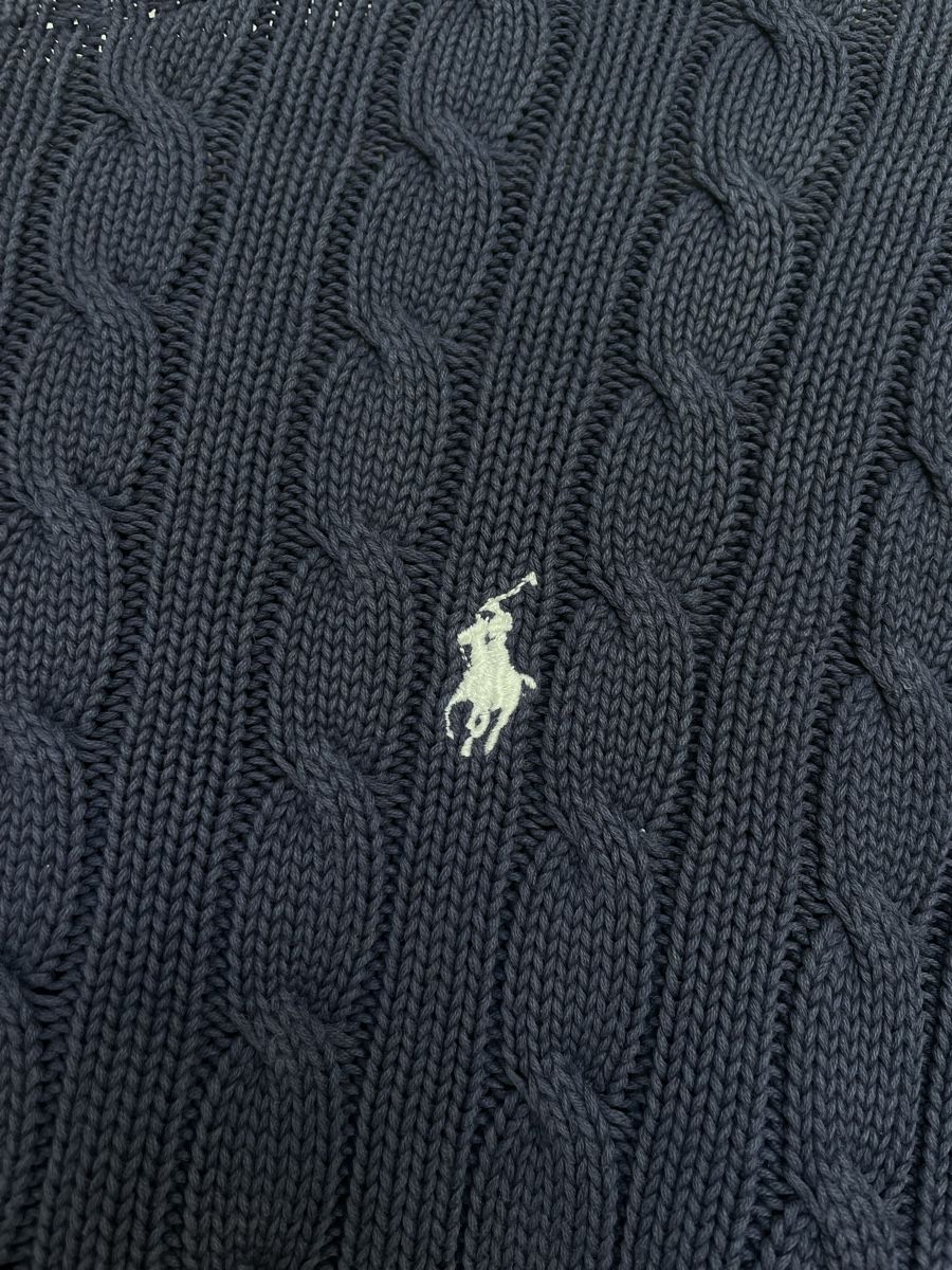 Polo Ralph Lauren Pullover & Sweatshirts: Ralph Lauren Pullover dunkelblau Zopfmuster Grösse S  – Gebraucht aus Pignia von lot_2bw2 1