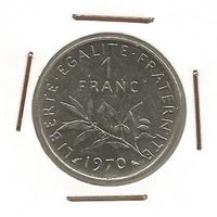 FRANKREICH - 1 FRANC 1970 - IN MUENZKARTON VORZUEGLICH
