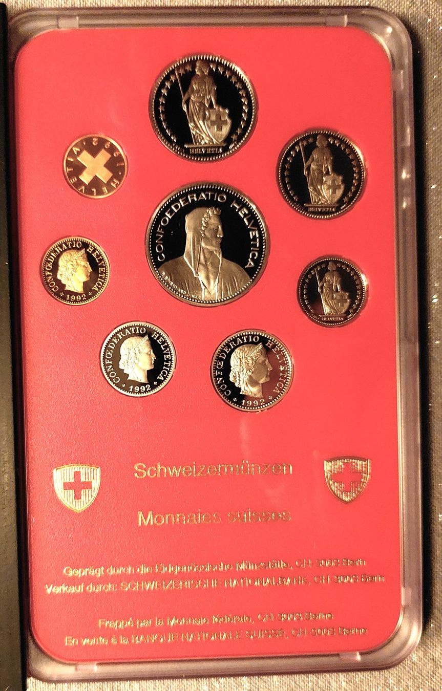 Tutti le monete: CH - Münzsatz 1992 pp – Nuovo (secondo la descrizione) da Arch venduto da moneyswiss 3