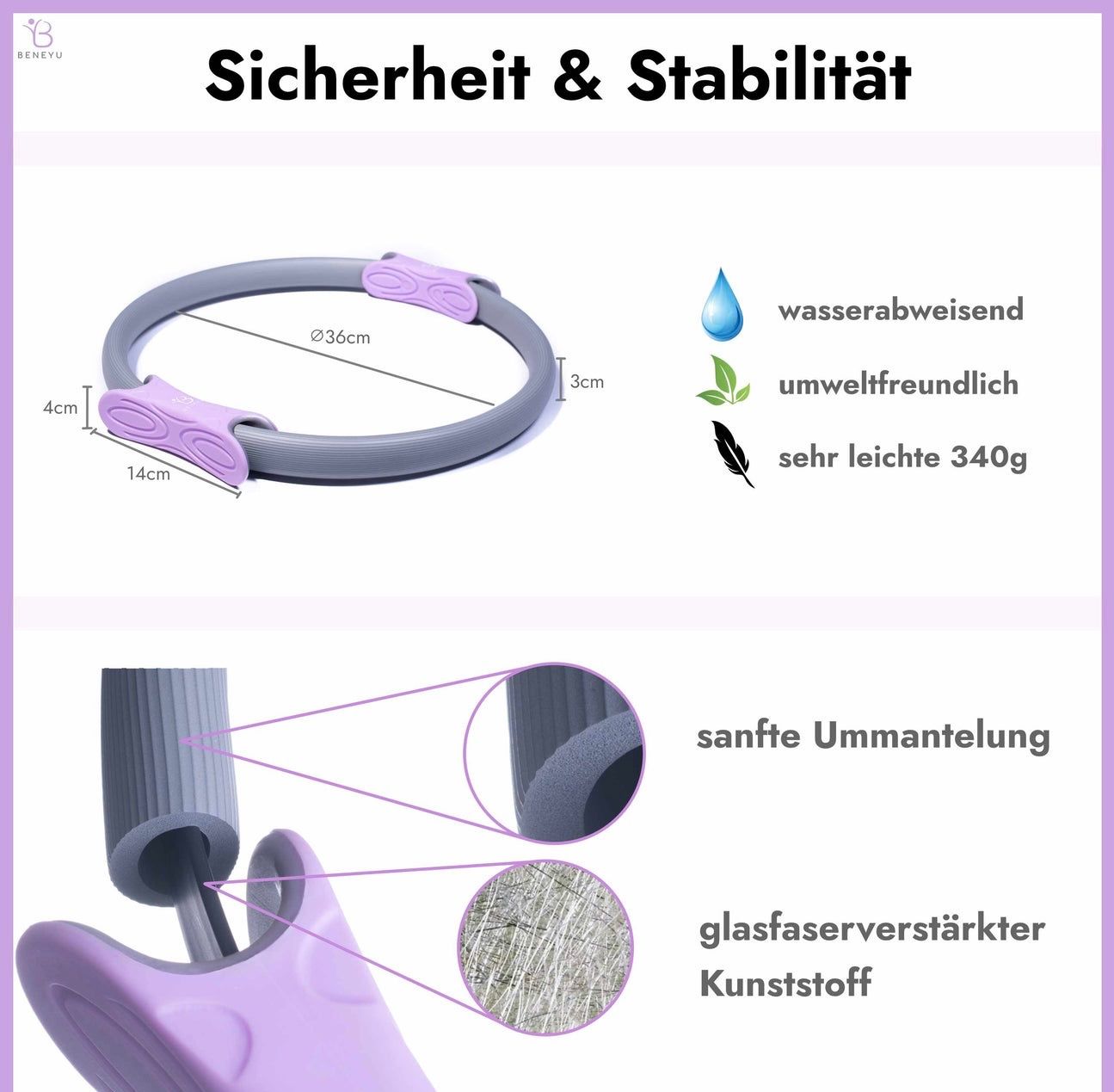 Hometrainer: Rutschfester & Superleichter Pilates Ring - Oberschenkeltrai – Nuovo e nell'imballaggio originale da Basel venduto da Seifehuesli 2