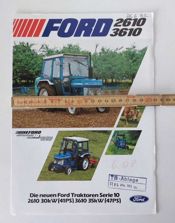 Prospekt Traktor Ford 2610 / 3610 tracteur (Gebraucht) in Schenkon für ...