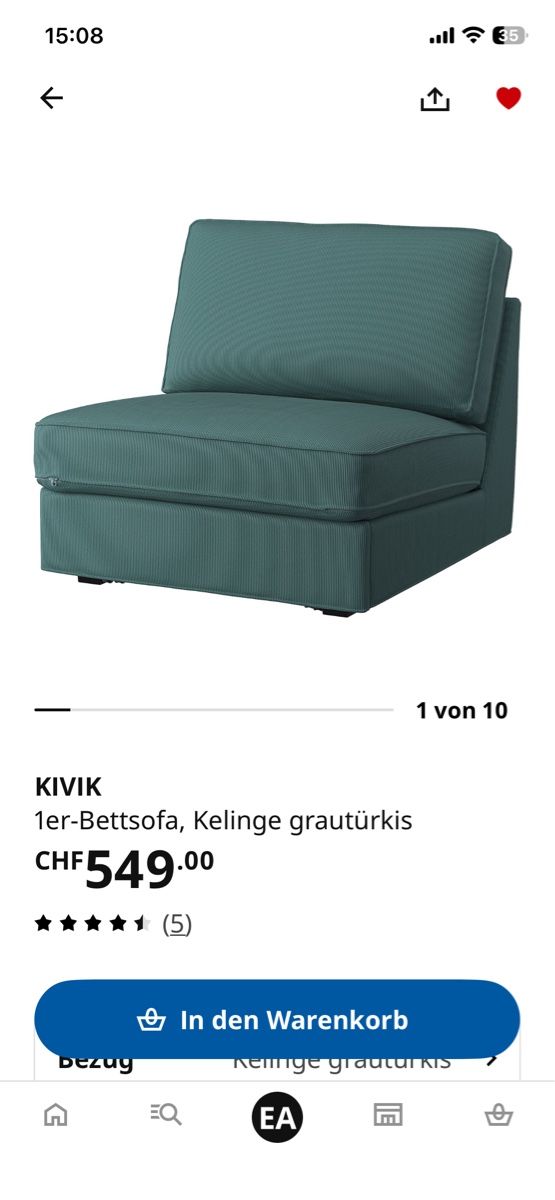 Divani: Kivik Bettsofa/Canapé lit – Nuovo (secondo la descrizione) da Bern venduto da pau_dm7p 3