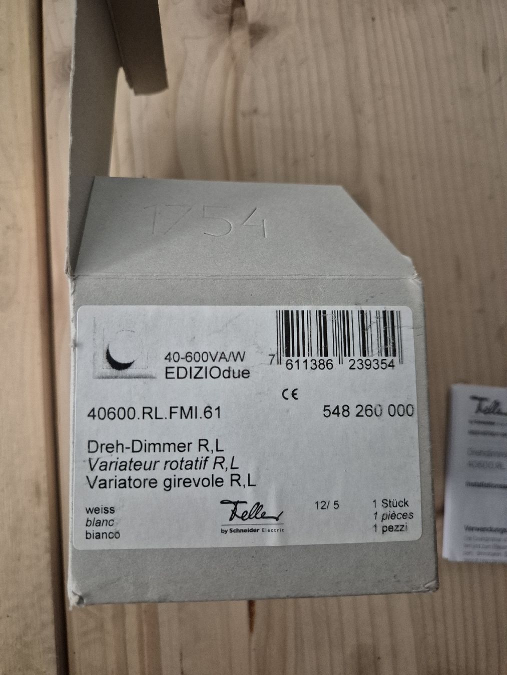 Feller Interruttori: Dreh Dimmer Feller NEU – Nuovo e nell'imballaggio originale da Corsier-sur-Vevey venduto da K-V-T 1