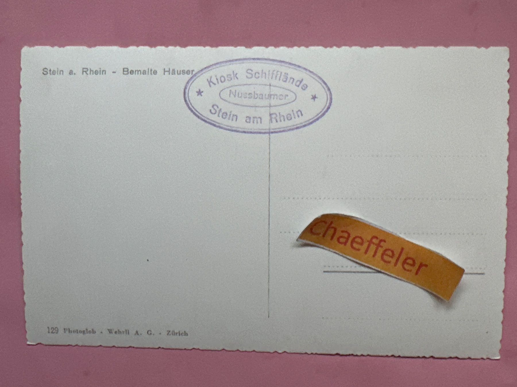 Cartoline postali: Stein am Rhein - Bemalte Häuser – Usato da Zürich venduto da Chaeffeler 1