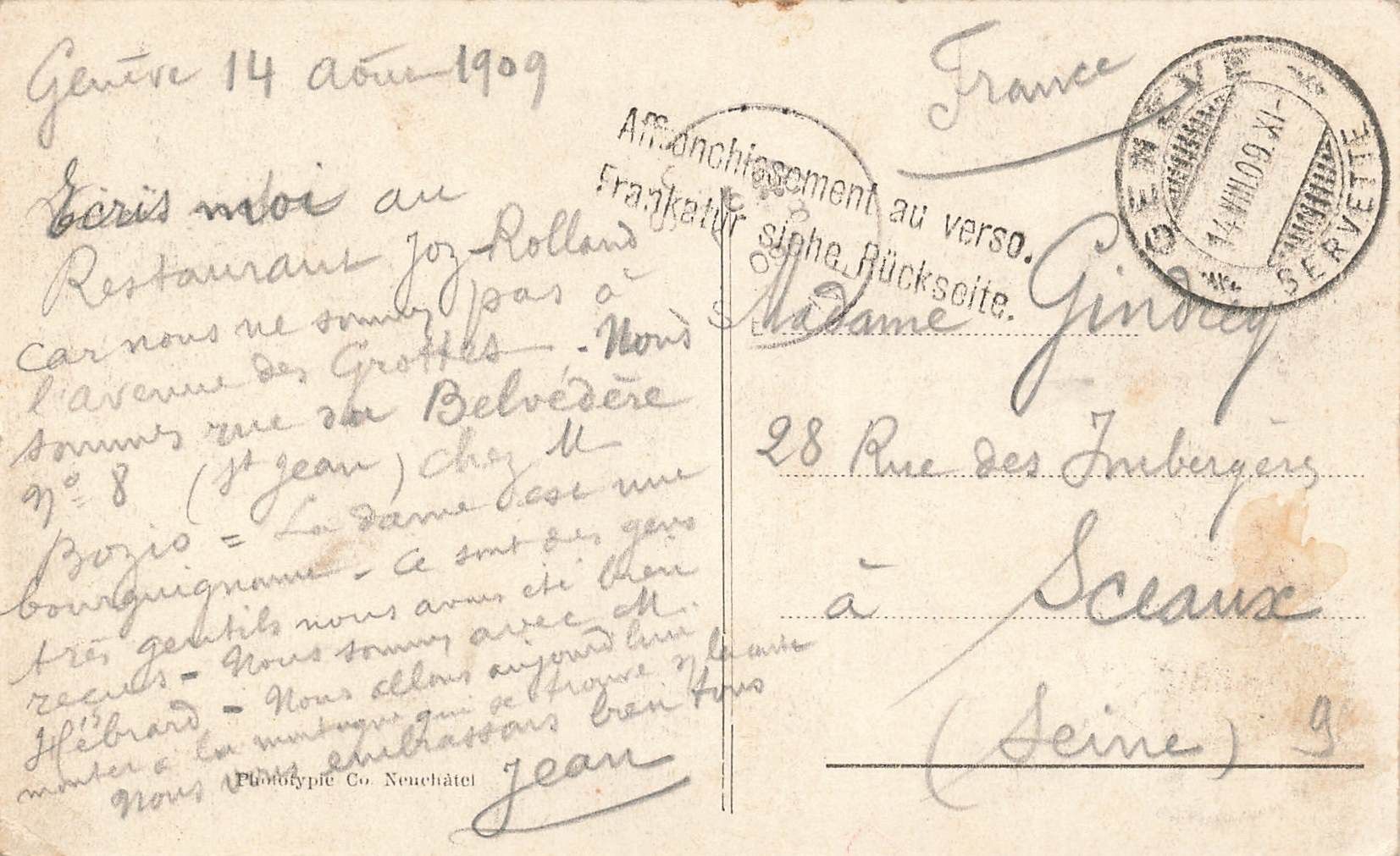 Cartoline postali: Chemin de fer du Salève Bahn Chateau Monnetier – Usato da Biasca venduto da Blenio71 1