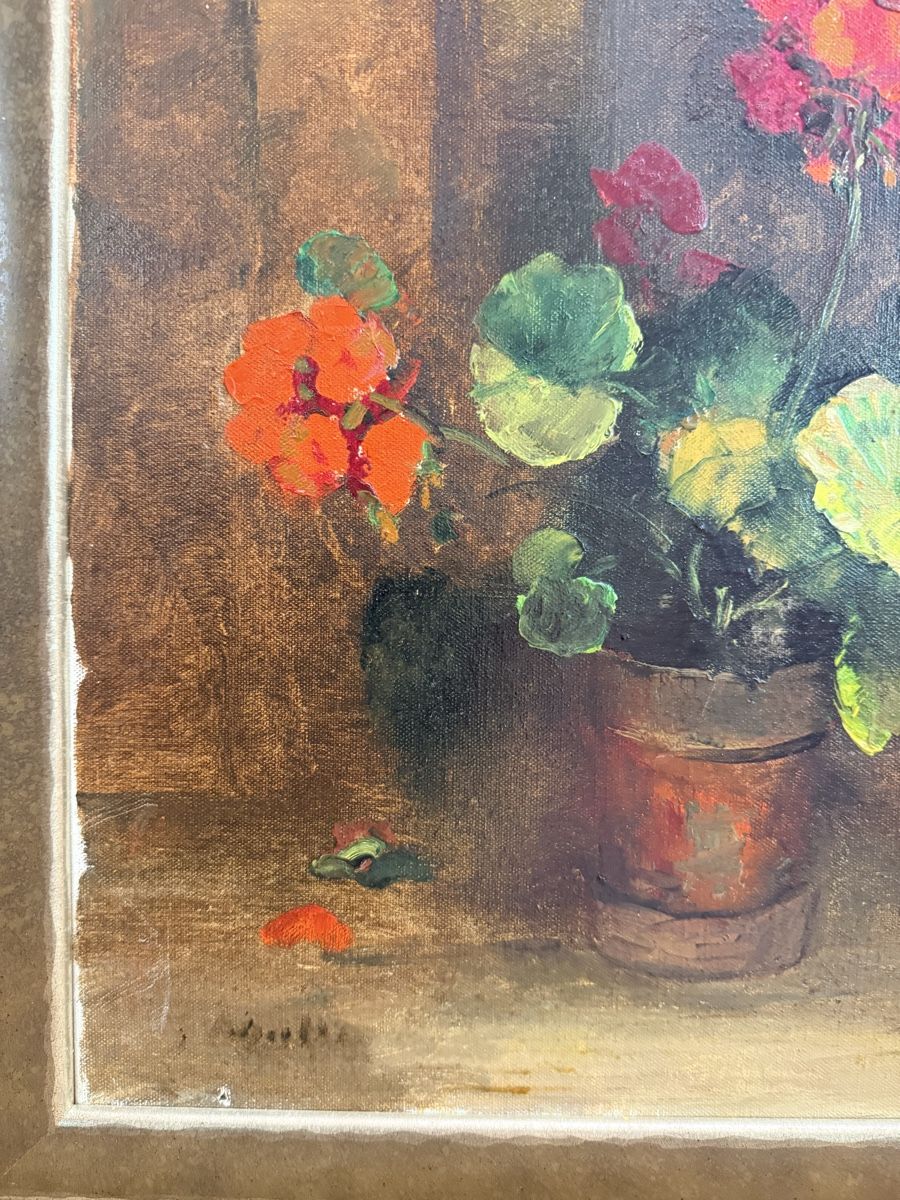 Tableaux: Ölgemälde Geranien - signiert – D'occasion à Solothurn par NUVICO 3