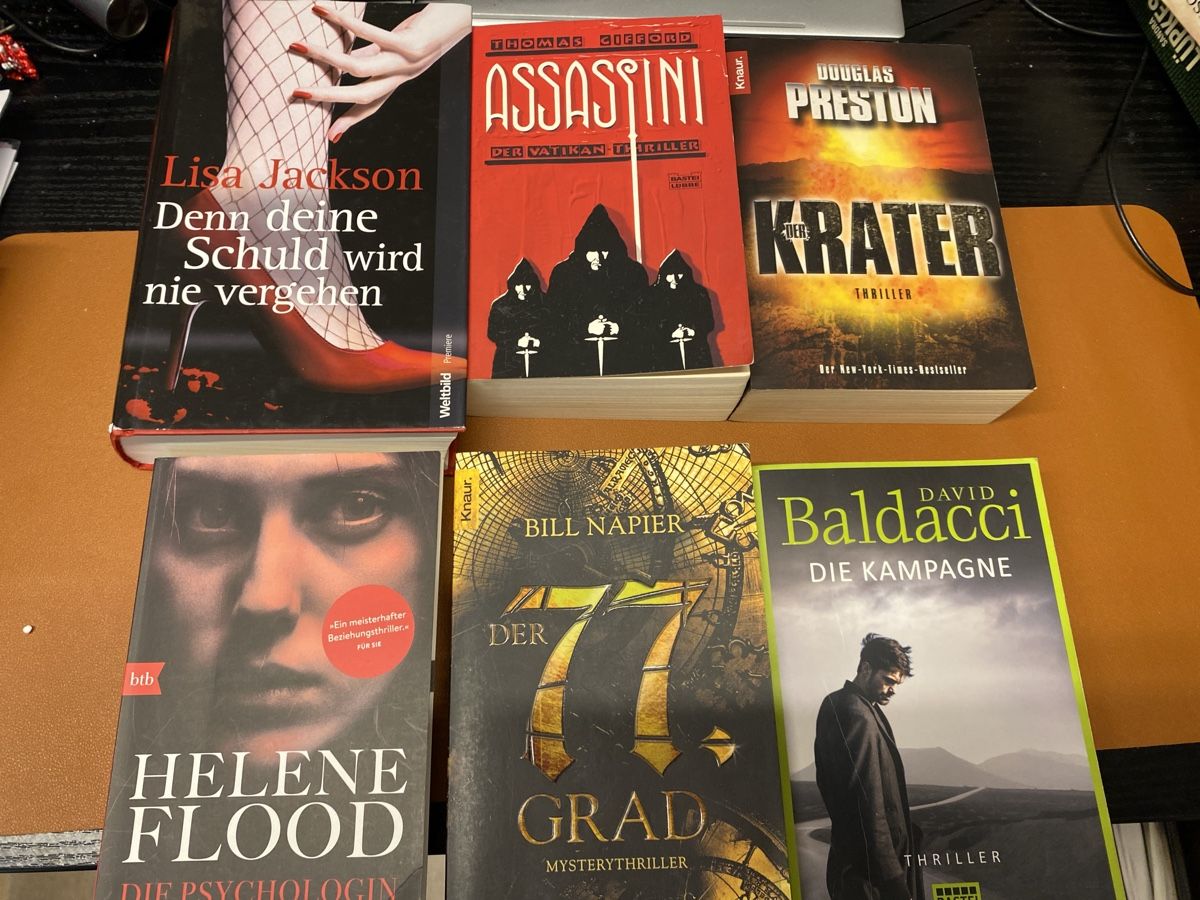 Libri: 6 Thriller Romane - guter Zustand – Usato da Erlinsbach SO venduto da Silverstorm