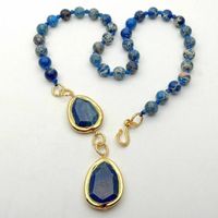 Mina Lapislazuli Halskette Meer Jaspis Edelstein Collier Jas