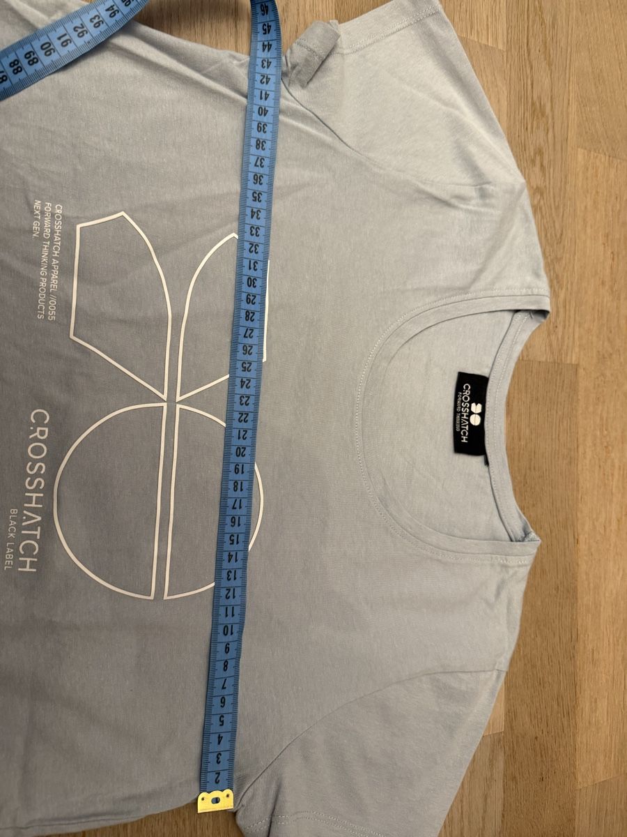 T-shirt: Crosshatch T-Shirt Damen Gr. S/M, hellblau – Usato da Rubigen venduto da Elmacino 1