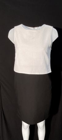 Kleid, schwarz - weiss