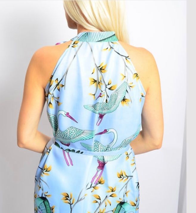 Camicette: Seidenbluse mit Vogel Blumenornament – Nuovo e nell'imballaggio originale da Walchwil venduto da Maxana 2