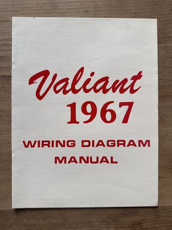Plymouth Valiant Wiring Diagram Manual 1967 (Neu (gemäss Beschreibung