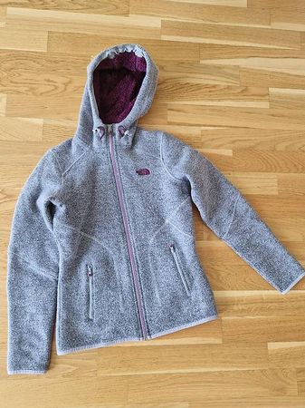 The North Face Fleece-Jacke; grau/violett, Grösse S