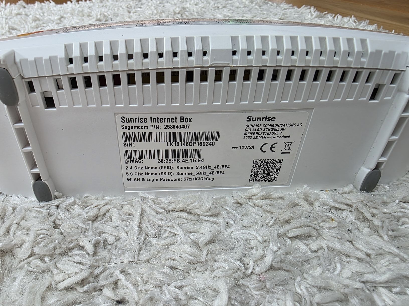 Sunrise Modem & Router: Sunrise Internet Box – Usato da Schüpfheim venduto da Hermini_28 2