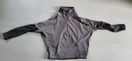 Sweat-shirt de yoga noir avec manches élastiques XS