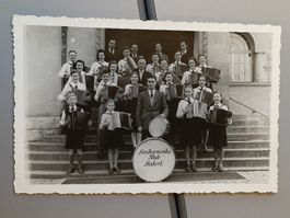 Echt Photo Karte  Handharmonika Klub Aadorf Ausgabe ca. 1930