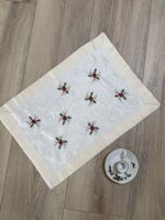 Handgemalener Kerzenständer und kleiner Decke, Stachelbeere