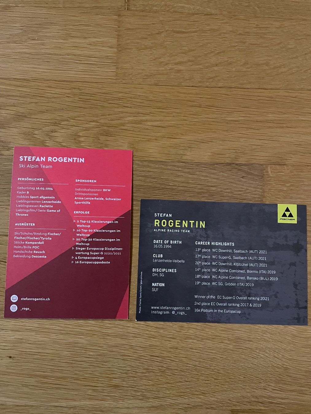 Autogramme: Lot autographes Stefan Rogentin Swissski – Gebraucht aus Leytron von acb_00 1