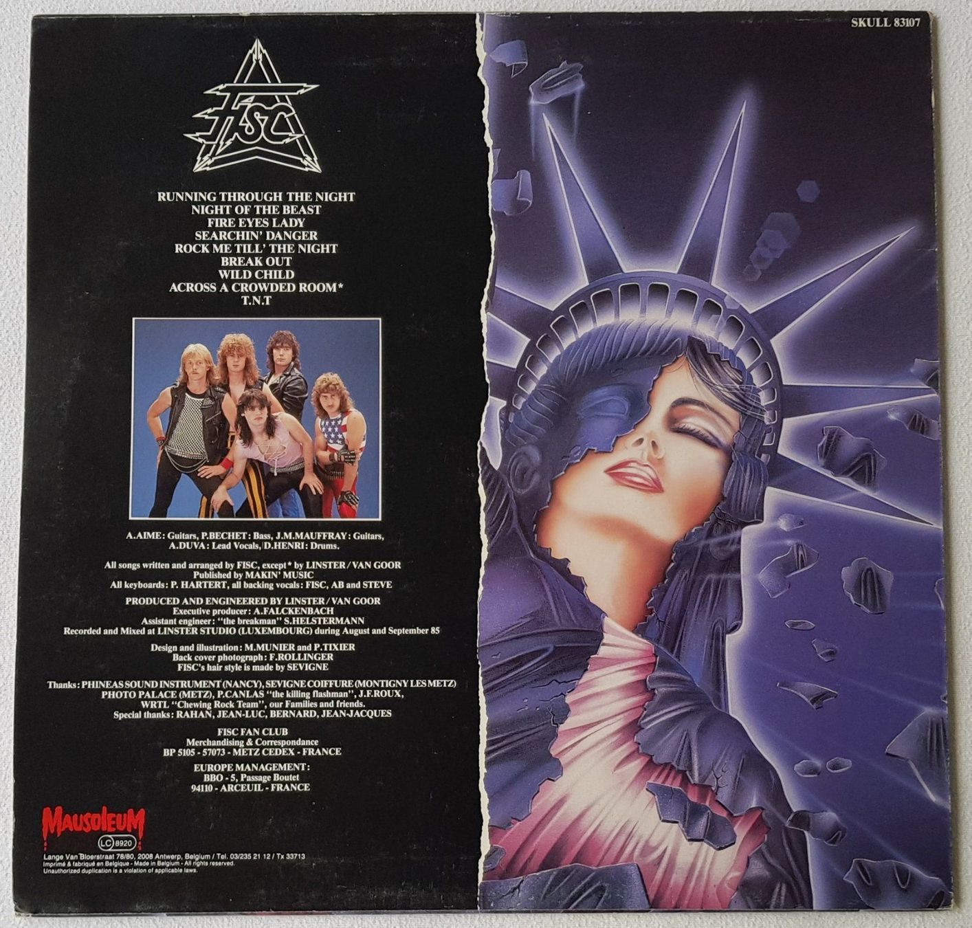 Dischi in vinile: Fisc – Break Out - LP - 1985 - First Press - Mausoleum – Usato da Uster venduto da Zardodel 1