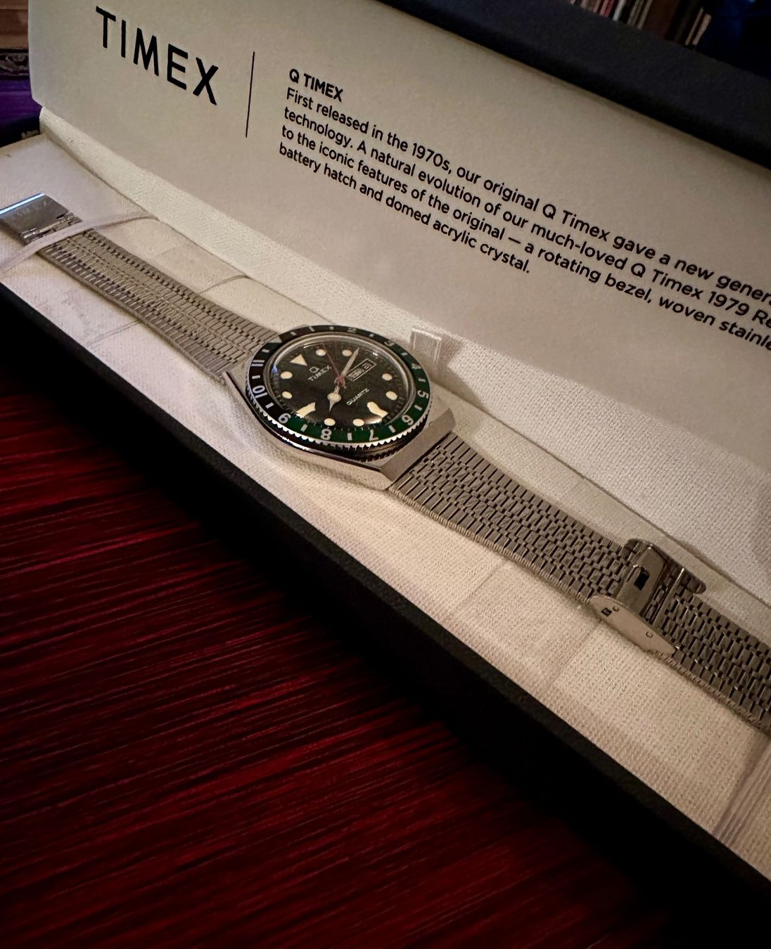 Timex Orologi: Armbanduhr Timex Q Reissue grün – Nuovo (secondo la descrizione) da Schlieren venduto da fbaur 2